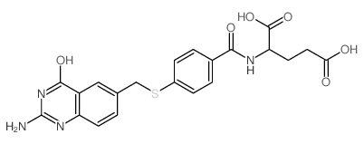 L-Glutamic acid,N-[4-[[(2-amino-3,4-dihydro-4-oxo-6-quinazolinyl)methyl]thio]benzoyl]- picture