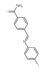 Benzenecarbothioamide,4-[[(4-iodophenyl)imino]methyl]- Structure