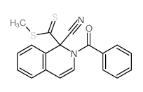 1-Isoquinolinecarbodithioicacid, 2-benzoyl-1-cyano-1,2-dihydro-, methyl ester structure