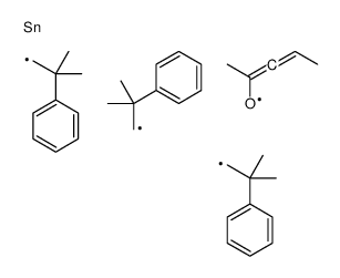 3-tris(2-methyl-2-phenylpropyl)stannylpent-3-en-2-one Structure