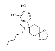 4-(m-hydroxyphenyl)-4-(methyl-n-pentylamino)cyclohexanone ethylene ketal hydrochloride Structure