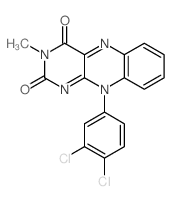 Benzo[g]pteridine-2,4(3H,10H)-dione, 10-(3,4-dichlorophenyl)-3-methyl- Structure