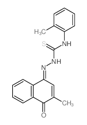 1-[(3-methyl-4-oxo-naphthalen-1-ylidene)amino]-3-(2-methylphenyl)thiourea结构式