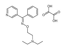 diethyl-[2-[(E)-[phenyl(pyridin-3-yl)methylidene]amino]oxyethyl]azanium,2-hydroxy-2-oxoacetate Structure