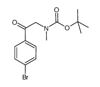tert-butyl 2-(4-bromophenyl)-2-oxoethyl(methyl)carbamate Structure