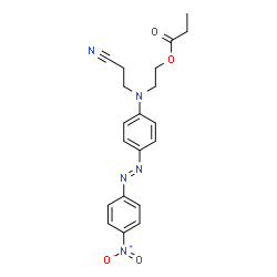 2-[N-(2-cyanoethyl)-4-[(4-nitrophenyl)azo]anilino]ethyl propionate结构式