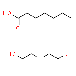 bis(2-hydroxyethyl)ammonium heptanoate structure