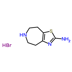 5,6,7,8-tetrahydro-4H-thiazolo-[4,5-d]-azepin-2-ylamine hydrobromide结构式