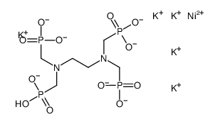 hydrogen pentapotassium [[[ethylenebis[nitrilobis(methylene)]]tetrakis[phosphonato]](8-)]nickelate(6-)结构式