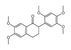 6,7-dimethoxy-2-(2,4,5-trimethoxyphenyl)-3,4-dihydronaphthalen-1(2H)-one结构式