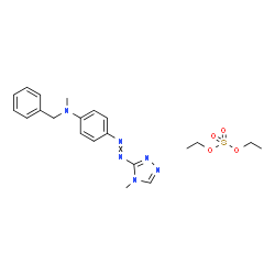 diethyl sulphate, compound with N-methyl-N-[4-[(4-methyl-4H-1,2,4-triazol-3-yl)azo]phenyl]benzylamine (1:1)结构式