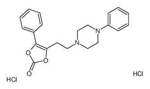 4-phenyl-5-[2-(4-phenylpiperazin-1-yl)ethyl]-1,3-dioxol-2-one,dihydrochloride结构式