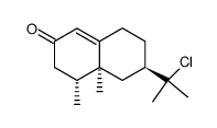 (4R,4aS,6R)-4,4a,5,6,7,8-Hexahydro-4,4a-dimethyl-6-(1-chloro-1-methylethyl)-2(3H)-naphthalenone Structure