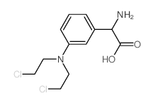 2-amino-2-[3-[bis(2-chloroethyl)amino]phenyl]acetic acid structure