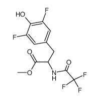 N-(trifluoroacetyl)-3,5-difluoro-L-tyrosine methyl ester Structure