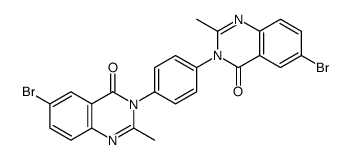 6-bromo-3-[4-(6-bromo-2-methyl-4-oxoquinazolin-3-yl)phenyl]-2-methylquinazolin-4-one Structure