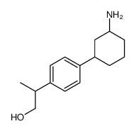 2-[4-(3-aminocyclohexyl)phenyl]propan-1-ol Structure