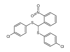 1-[bis[(4-chlorophenyl)sulfanyl]methyl]-2-nitrobenzene结构式