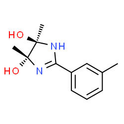 1H-Imidazole-4,5-diol, 4,5-dihydro-4,5-dimethyl-2-(3-methylphenyl)-, trans- (9CI)结构式