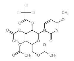 2(1H)-Pyrimidinone, 1-b-D-glucopyranosyl-4-methoxy-,3',4',5'-triacetate 2'-trichloroacetate (9CI)结构式