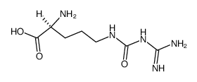 N5-[[(Aminoiminomethyl)amino]carbonyl]-L-ornithine Structure