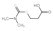 3-(dimethylthiocarbamoylsulfanyl)propanoic acid结构式