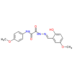 2-[(2E)-2-(2-Hydroxy-5-methoxybenzylidene)hydrazino]-N-(4-methoxyphenyl)-2-oxoacetamide Structure