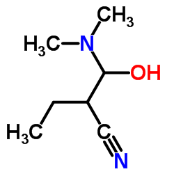 Butanenitrile, 2-[(dimethylamino)hydroxymethyl]- (9CI) Structure