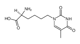 (2S)-amino-6-(1-thyminyl)hexanoic acid Structure