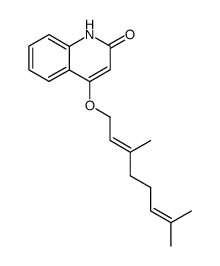 4-(3,7-dimethylocta-2,6-dienyloxy)-2-quinolone Structure