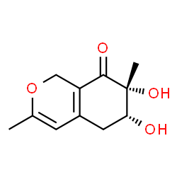 8H-2-Benzopyran-8-one, 1,5,6,7-tetrahydro-6,7-dihydroxy-3,7-dimethyl-, (6R,7R)- (9CI) structure