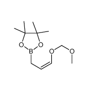 2-[(Z)-3-(methoxymethoxy)prop-2-enyl]-4,4,5,5-tetramethyl-1,3,2-dioxaborolane结构式
