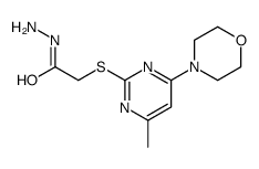 2-(4-methyl-6-morpholin-4-ylpyrimidin-2-yl)sulfanylacetohydrazide结构式