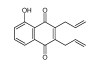 2,3-diallyl-5-hydroxynaphthalene-1,4-dione Structure