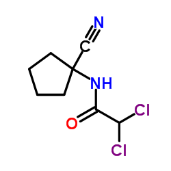 2,2-Dichlor-N-(1-cyancyclopentyl)acetamid Structure