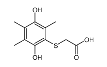2-(2,5-dihydroxy-3,4,6-trimethylphenyl)sulfanylacetic acid Structure