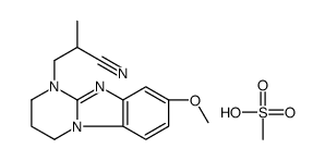 methanesulfonic acid,3-(8-methoxy-3,4-dihydro-2H-pyrimido[1,2-a]benzimidazol-1-yl)-2-methylpropanenitrile Structure