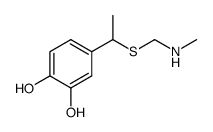 1,2-Benzenediol, 4-[1-[[(methylamino)methyl]thio]ethyl]- (9CI) Structure