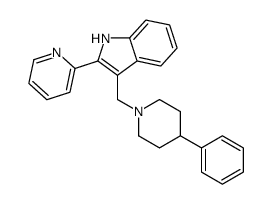 3-[(4-phenylpiperidin-1-yl)methyl]-2-pyridin-2-yl-1H-indole Structure