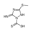 5-amino-3-methylsulfanyl-1,2,4-triazole-1-carbodithioic acid结构式