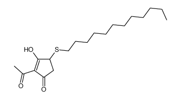 2-acetyl-4-dodecylsulfanyl-3-hydroxycyclopent-2-en-1-one结构式
