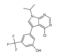 3-(4-chloro-7-isopropyl-7H-pyrrolo[2,3-d]pyrimidin-5-yl)-5-trifluoromethylphenol结构式