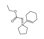 (1-(cyclohex-1-en-1-yl)pyrrolidin-1-ium-1-yl)(ethoxycarbonyl)amide结构式
