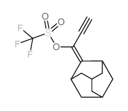 Methanesulfonic acid,1,1,1-trifluoro-, 1-(tricyclo[3.3.1.13,7]dec-2-ylidene)-2-propyn-1-yl ester structure