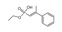 ethyl hydrogen (E)-(2-phenylprop-1-en-1-yl)phosphonate结构式