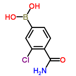 (4-Carbamoyl-3-chlorophenyl)boronic acid Structure