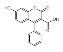 7-hydroxy-2-oxo-4-phenyl-2H-chromene-3-carboxylic acid结构式