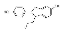 2-(4-hydroxyphenyl)-1-propyl-2,3-dihydro-1H-inden-5-ol结构式