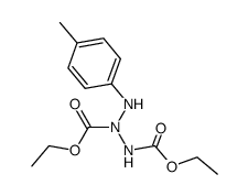 3-p-tolyl-triazane-1,2-dicarboxylic acid diethyl ester结构式