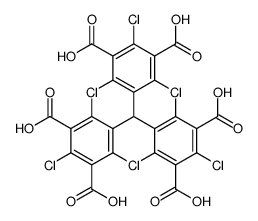 5-[bis(3,5-dicarboxy-2,4,6-trichlorophenyl)methyl]-2,4,6-trichlorobenzene-1,3-dicarboxylic acid结构式